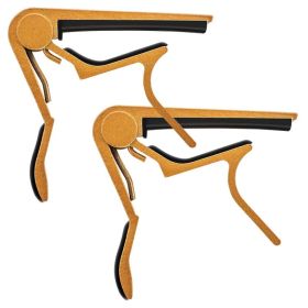 5Core Capo Pair Acoustic Electric Guitar 6 String Kapo Clip For Banjo Mandolin Ukulele (Option: Gold)